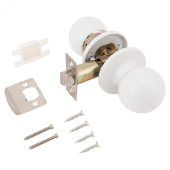 Ручка-защелка для межкомнатных дверей, АЛЛЮР 5560 PS WW белый ПТК 1193