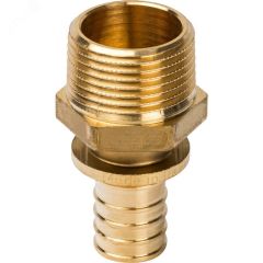 Переходник НР 25xR 1 для труб из сшитого полиэтилена аксиальный STOUT SFA-0001-002510