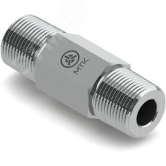 Соединитель с наружными резьбами удлиненный Р651, 1/4'NPT, AISI 316L, длина 1,5' Метакам Р651-ВАВАВ-1,5
