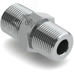 Соединитель с наружными резьбами Р650, 1/4'NPT, AISI 316L Метакам Р650-ВАВАВ