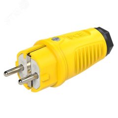 Вилка каб 16A/250V/2P+E/IP54 корпус желтый, маркер черный PCE 0511-es