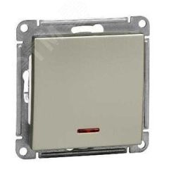 Выключатель одноклавишный, с подсветкой, 10АХ, механизм, шампань SE (Systeme) VS110-153-4-86
