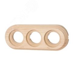 Лизетта Рамка 3 постовая для открытой проводки (Натурэль на бревно 240мм) Бирони BFC24-630-10