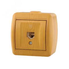 Ната Розетка телефонная евро ольха Lezard 710-0700-137
