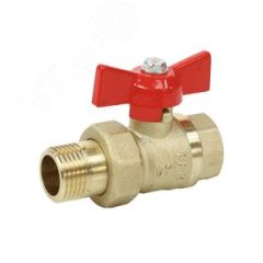 Кран шаровой латунь Ду 20 Ру40 ВР/американка полнопроходной бабочка 107169 ГАЛЛОП 107-8865