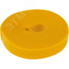 лента-липучка многоразовая 5 м х 20 мм, желтая (1 шт.), REXANT REXANT 07-7522