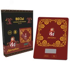 Весы кухонные электронные МА-037 до 7 кг, рисунок Матрена 007157