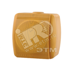 Ната Розетка с заземлением с крышкой керамика ольха Lezard 710-0700-123