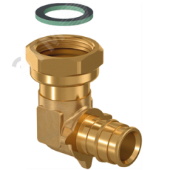 Угольник ВР 16 x 1/2' с накидной гайкой, аксиальный, латунный Usystems 1135778