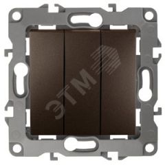 Выключатель тройной, 10АХ-250В, Эра12, бронза,12-1107-13 ЭРА Б0019300