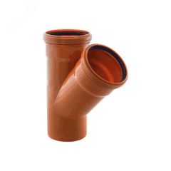 Тройник 45 градусов 160-110 для наружной канализации VALFEX 33160110