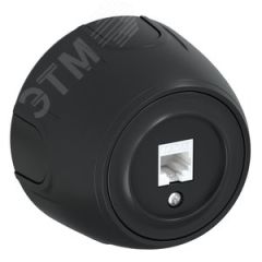 Розетка компьютерная 1xRJ45 кат.5e  Rotondo, цвет черный OneKeyElectro 7700890