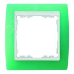 Рамка на 2 поста, S82, зеленый полупрозрачный - белый Simon 82623-65