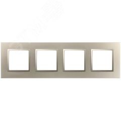 Рамка для розеток и выключателей Elegance 14-5014-04 Classic, на 4 поста, шампань ЭРА Б0060589