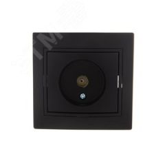 MIRA Розетка ТВ проходная чёрный бархат со вставкой (10шт/120шт) Lezard 701-4242-129