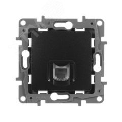 ETIKA Розетка телефонная RJ11 антрацит Daccord/Legrand 672640