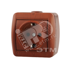 Ната Розетка с/з керамика вишня Lezard 710-0600-122