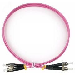 Шнур оптический duplex 1,5м FC-ST 50/125 мм OM4 LSZH Cabeus FOP-50-OM4-FC-ST-1,5m