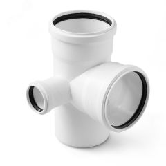 Крестовина двухплоскостная левая для малошумной канализации 110x110x50 мм 87.5 град. PRO AQUA ST711587W