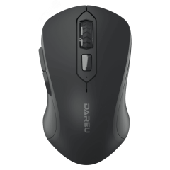 Мышь беспроводная 800-1600 dpi, 6 кнопок, черный Dareu LM115G Black