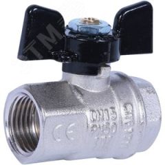 Кран шаровой 1/2' ВВ ручка бабочка NEW JERSEY Bugatti 09120004