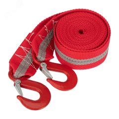 Трос буксировочный со светоотражающей лентой, 5 т, 4 м, с двумя крюками REXANT 80-0224