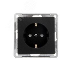 W59 Розетка скрытая с заземлением без рамки черный бархат SE (Systeme) RS16-152-6-86