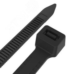 Хомут-стяжкa нейлоновая с тройным замком 400x4,8 мм, черная, упаковка 100 шт, REXANT REXANT 67-0401