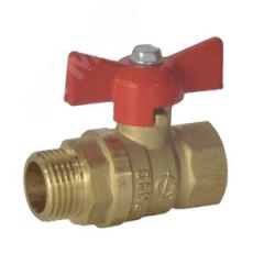 Кран шаровой латунь Ду 20 Ру40 ВР/НР полнопроходной бабочка 107188 ГАЛЛОП 107-8609