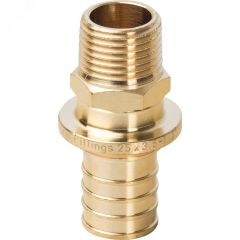 Переходник НР 25xR 1/2 для труб из сшитого полиэтилена аксиальный STOUT SFA-0001-002512