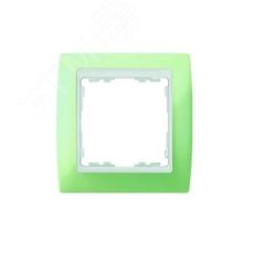 Рамка на 2 поста, S82, пастель зеленая - белый Simon 82621-65