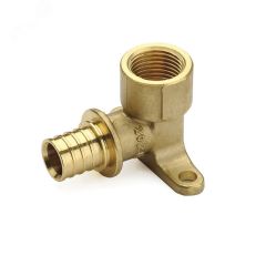 Угольник ВР 16 x 1/2' с креплением, аксиальный, латунный PRO AQUA AX5001612