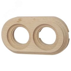 Лизетта Рамка 2 постовая для открытой проводки (Натурэль на бревно 260мм) Бирони BFC26-620-10