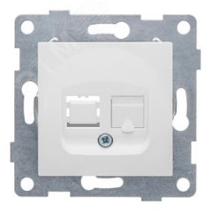 GUSI Ugra механизм розетки  компьютерной RJ45, одинарной, скрытая установка.  Цвет белый. GUSI Electric С11К1-001