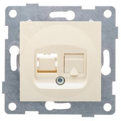 GUSI Ugra механизм розетки  компьютерной RJ45, одинарной, скрытая установка.  Цвет бежевый. GUSI Electric С11К1-003
