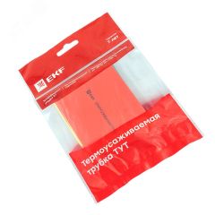 Трубка термоусаживаемая ТУТ нг 50/25 (7 цветов по 3шт) 100мм PROxima EKF tut-n-50