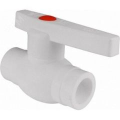 Кран шаровой 63 Optima металл. шар полипропиленовый PPR белый VALFEX VALF 10145063