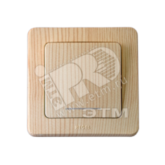 Переключатель одноклавишный скрытый с индикацией сосна 10А HEGEL ВС10-362-02