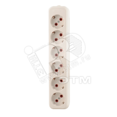 Колодка удлинителя 6 постов с заземлением Lezard 720-0600-601