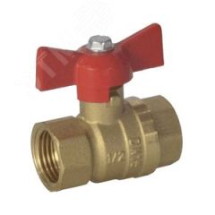 Кран шаровой латунь Ду 20 Ру40 ВР полнопроходной бабочка 107187 ГАЛЛОП 107-8608