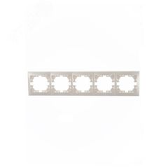 Мира Рамка 5 постов горизонтальная жемчужно-белый перламутр без вставок Lezard 701-3000-150