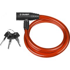 Замок ''Мастер'', тросовый, 3 ключа в комплекте, длина троса 1200мм, d 10мм ЗУБР 37263-120