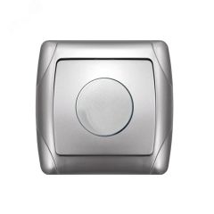 Маргарита светорегулятор (Диммер)  с/у, 3А, 220В, 500Вт, серебро (еврослот) Универсал М0101-S