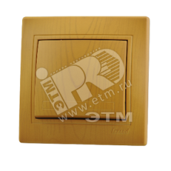 Выключатель одноклавишный, ольха, скрытый Lezard 701-0701-100