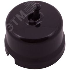 Кнопка (однотумблерная), пластик, цвет Коричневый Бирони B1-230-22-PB