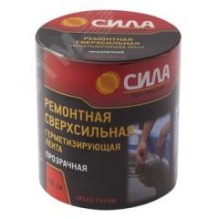 Лента герметизирующая ремонтная сверхсильная 10 см х 15 м прозрачная СИЛА SFLEX-1015W СИЛА Б0050343