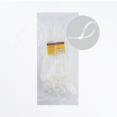 Хомут нейлоновый многоразовый 8x250мм, белый (100шт в упак) STEKKER NYCT80-250