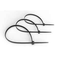 Стяжка нейлоновая неоткрывающаяся, безгалогенная (halogen free), 370x3.6мм, черная, outdoor (для использования от -40 до 85 C), устойчивая к UV, (100  Cabeus GTOUT-370