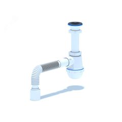 Сифон для мойки АНИ Грот 1 1/2' x 40 с гибкой трубой 40х50 АНИ пласт A0110