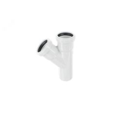 Тройник НПВХ 110х110 45 градусов ВК бесшумная система ШУМЭКС Хемкор 2391064